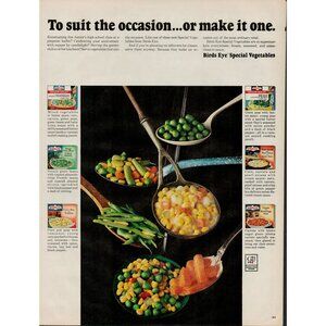 1966 Birds Eye Special Vegetables, General Foods Kitchens Vintage Print Ad (L4)